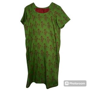 Women's L Green & Red Indian Salwar Kameez/ Punjabi